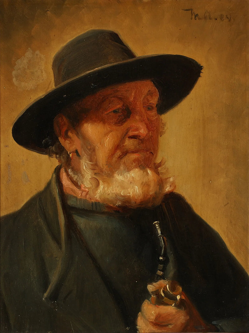 Porträt des Fischers Ole Svendsen. -Michael Peter Ancher