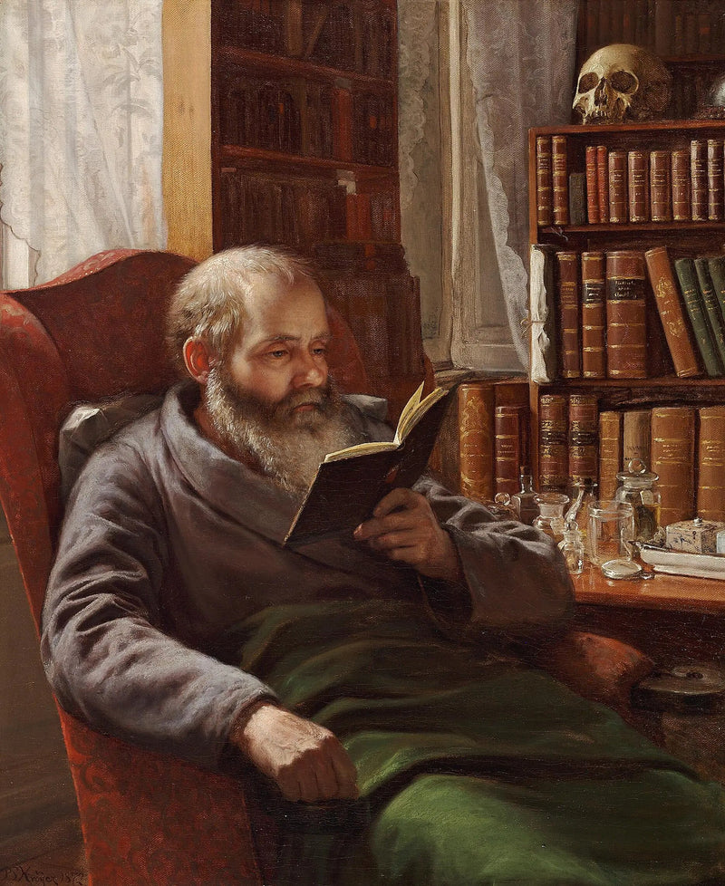 Porträt des Adoptivvaters des Künstlers, des Zoologen und Professors Henrik Nicolai Krøyer - Peder Severin Krøyer