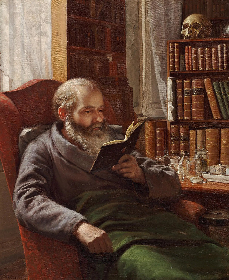Porträt des Adoptivvaters des Künstlers, des Zoologen und Professors Henrik Nicolai Krøyer - Peder Severin Krøyer