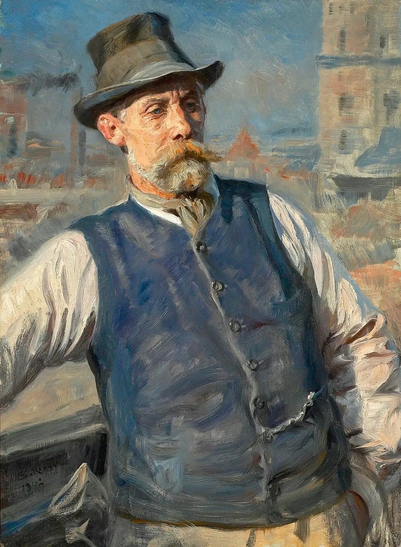 Porträt des Präsidenten des Bauunternehmens Heinrich Krone. - Peder Severin Krøyer