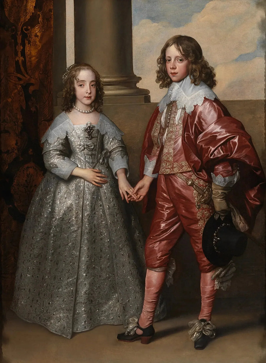 Portrait des Prinzen Wilhelm II von Oranien und seiner Ehefrau Marie-Henriette Stuart - Antoine van Dyck