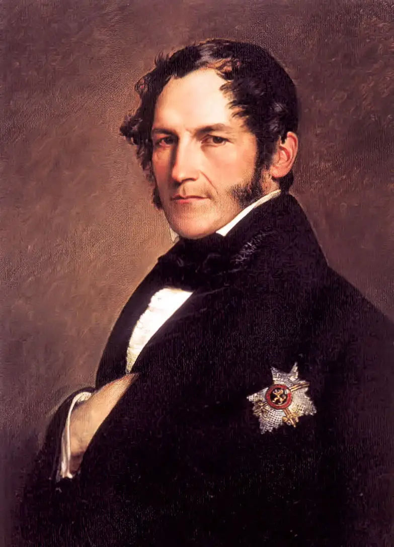 Portrait des Königs Leopold I. in schwarzer Kleidung - Franz Xaver Winterhalter