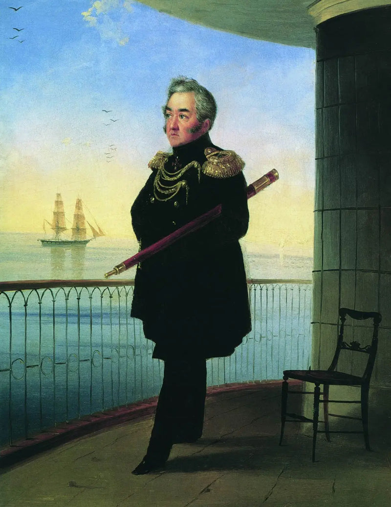 Porträt des Vizeadmirals M.P. Lazarev - Ivan Aïvazovski