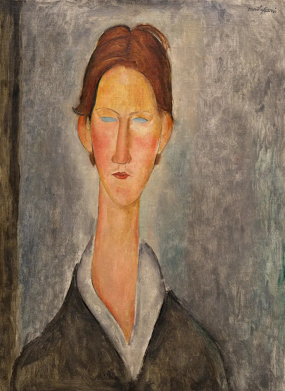 Reproduction du tableau « Portrait d'un étudiant (L'Etudiant) - Amedeo Modigliani » par Alpha Reproduction en peinture à l’huile