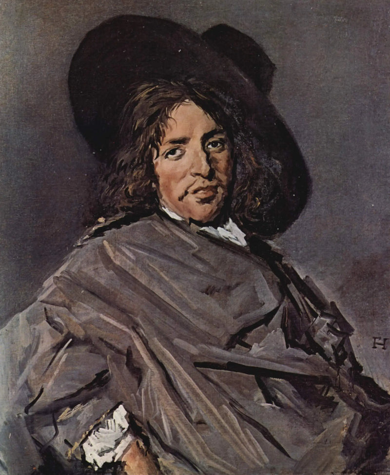 Portrait eines Mannes, der mit einem Hut schief sitzt - Frans Hals
