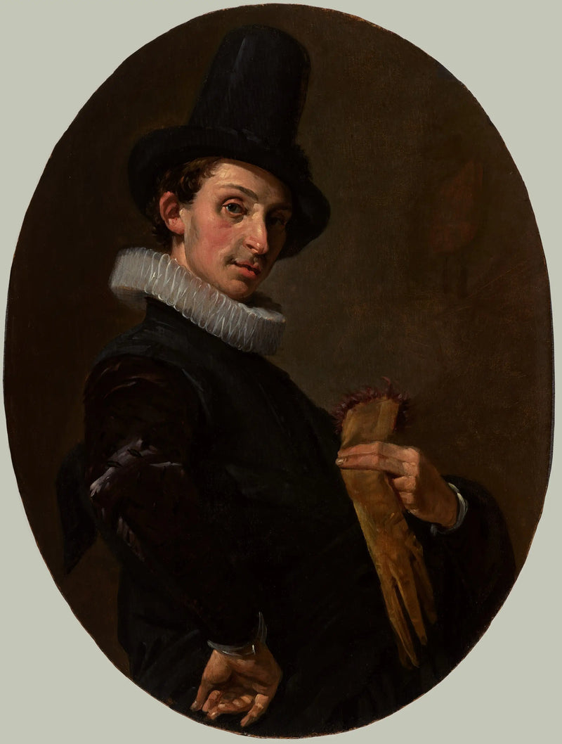 Porträt eines jungen Mannes mit Handschuhen - Frans Hals