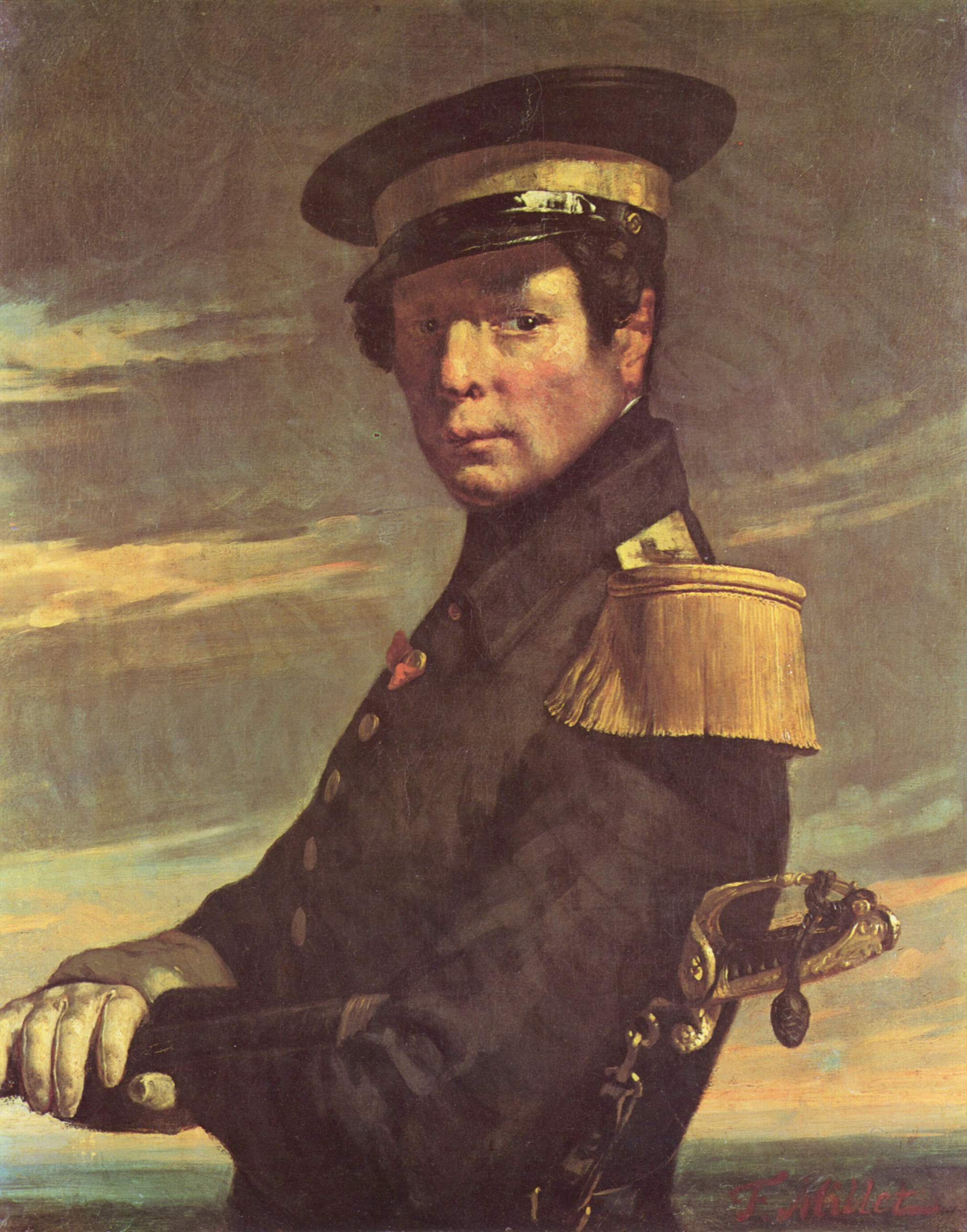 Portrait d’un officier de marine - Jean-François Millet - Alpha Reproduction