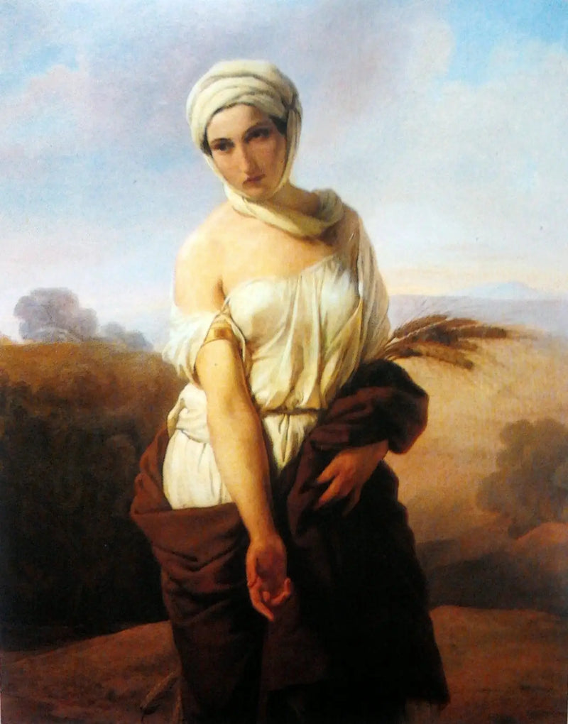 Portrait einer Frau in Ruth - Francesco Hayez
