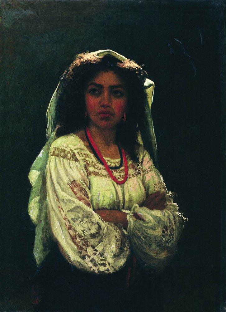 Portrait einer italienischen Frau - Ilya Repin