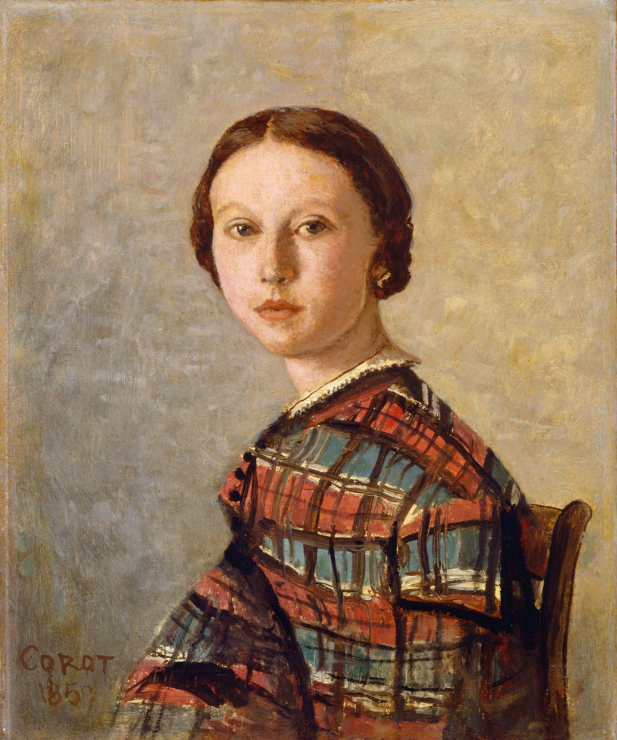 Portrait eines jungen Mädchens - Jean-Baptiste Camille Corot