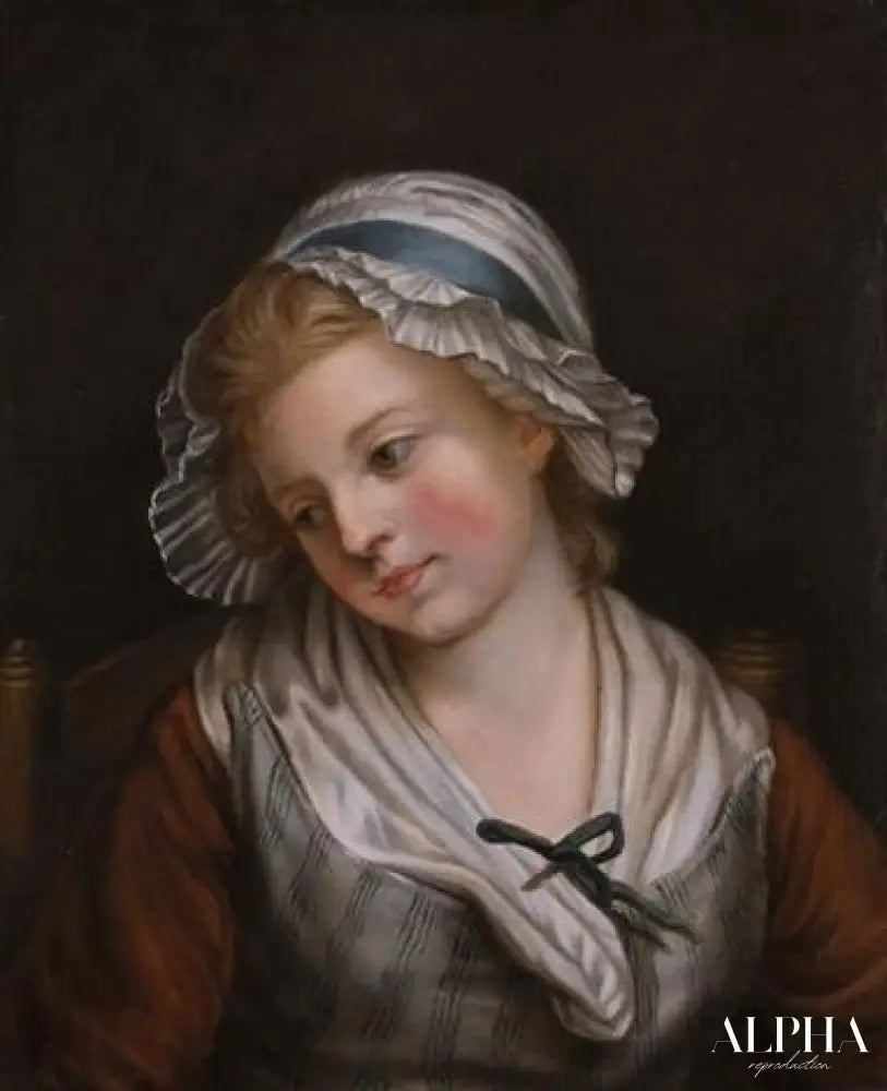 Portrait d'une jeune fille - Nicolas Bernard Lépicié - Reproductions de tableaux et peintures haut de gamme