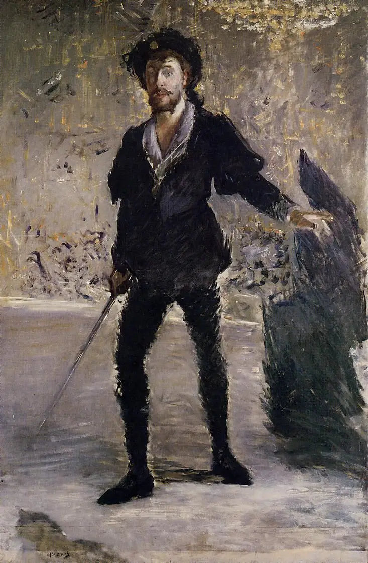 Ganzkörperporträt von Faure als Hamlet - Édouard Manet