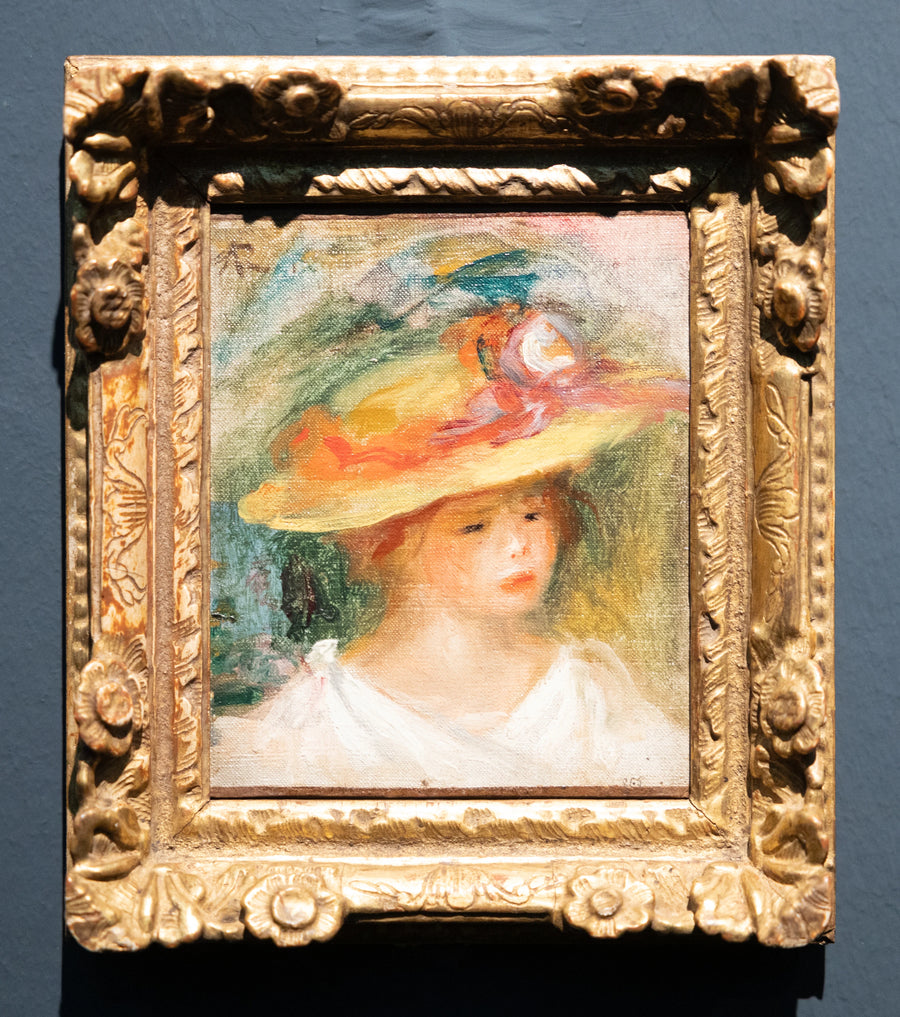 Kinderporträt mit Hut - Pierre-Auguste Renoir