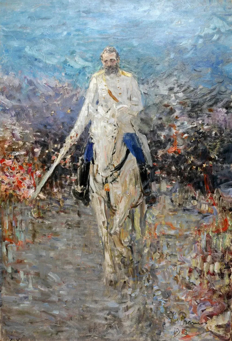 Porträt eines Reiters von Alexander II - Ilya Repin