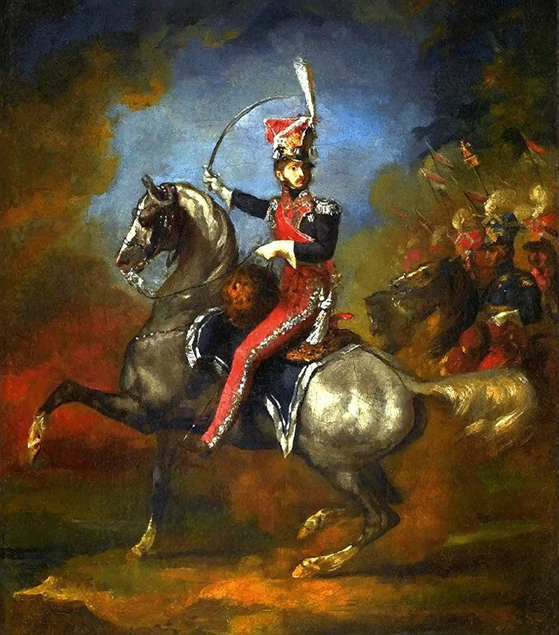 Reiterporträt von Wincenty Krasiński. - Théodore Géricault