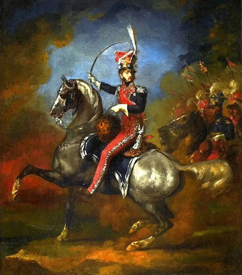 Reiterporträt von Wincenty Krasiński. - Théodore Géricault