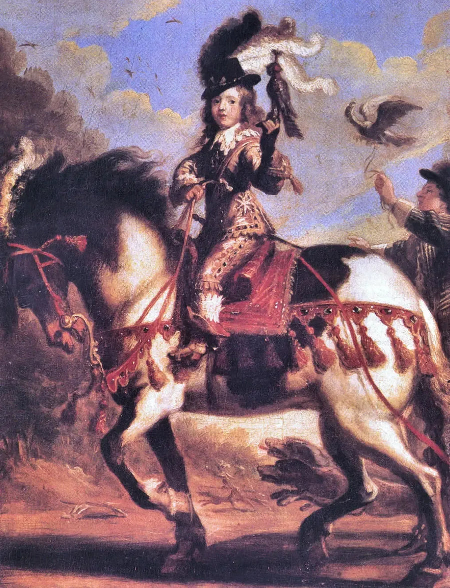 Reiterporträt des jungen Ludwig XIV., der zum Jagen aufbricht - Juste d'Egmont