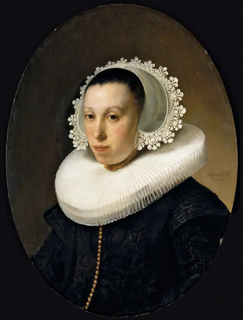 Porträt einer Frau mit Mühlenecklace - Rembrandt