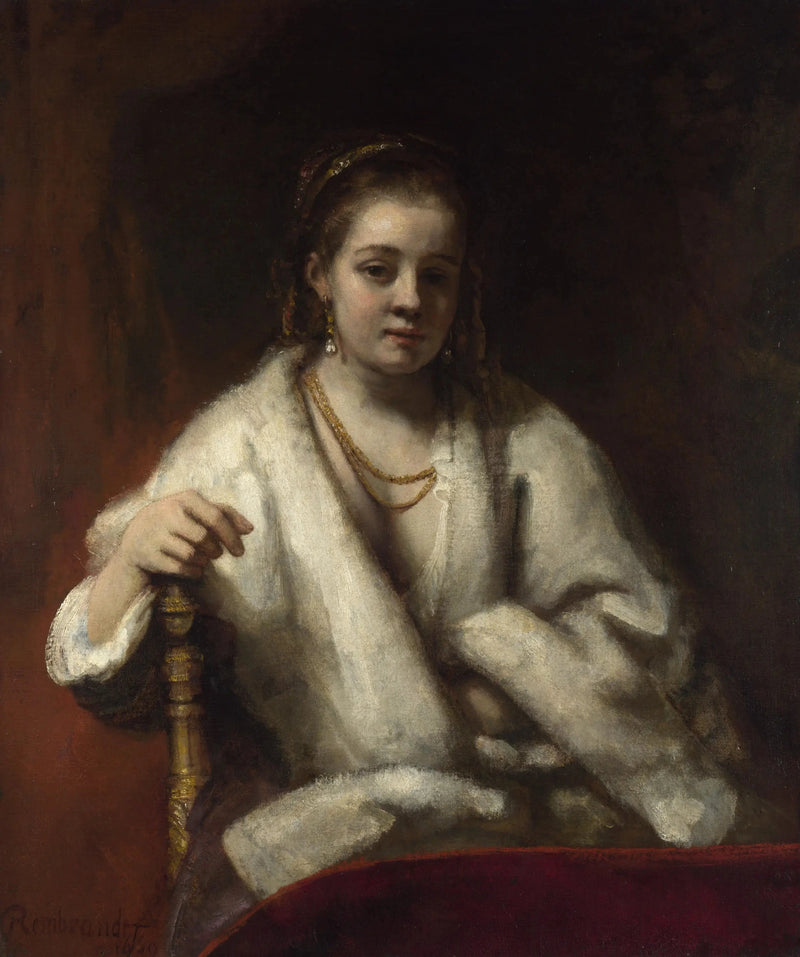 Hendrickje mit Pelzschal - Rembrandt