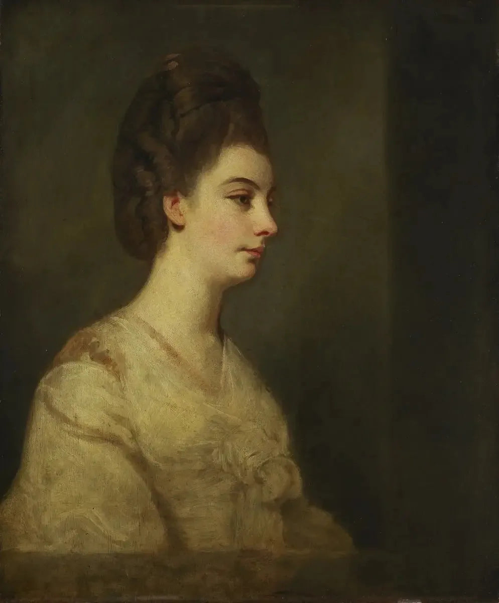 Portrait inachevé d'une dame inconnue - Joshua Reynolds image 1 copie peinte à la main à l’huile