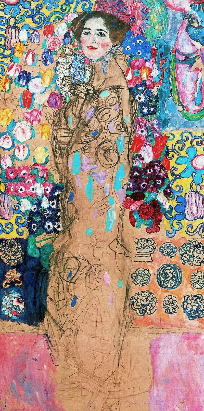 Unvollendetes Porträt von Maria Munk - Gustav Klimt
