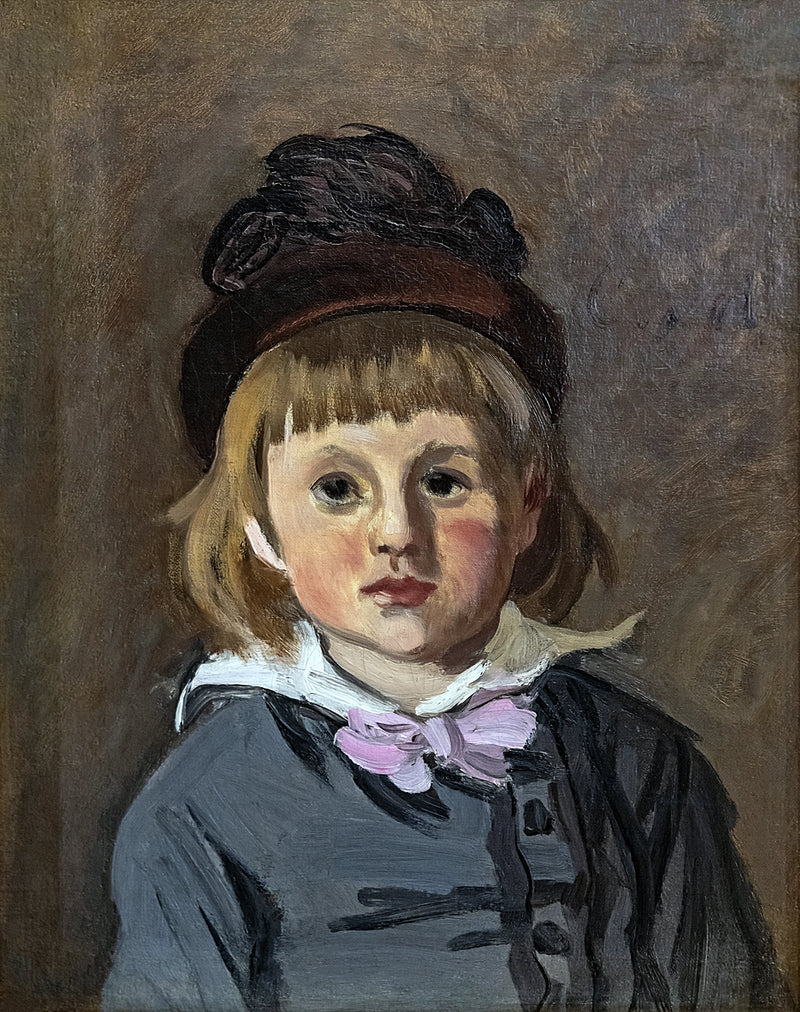 Porträt von Jean Monet in einer Bommelmütze W142 - Claude Monet