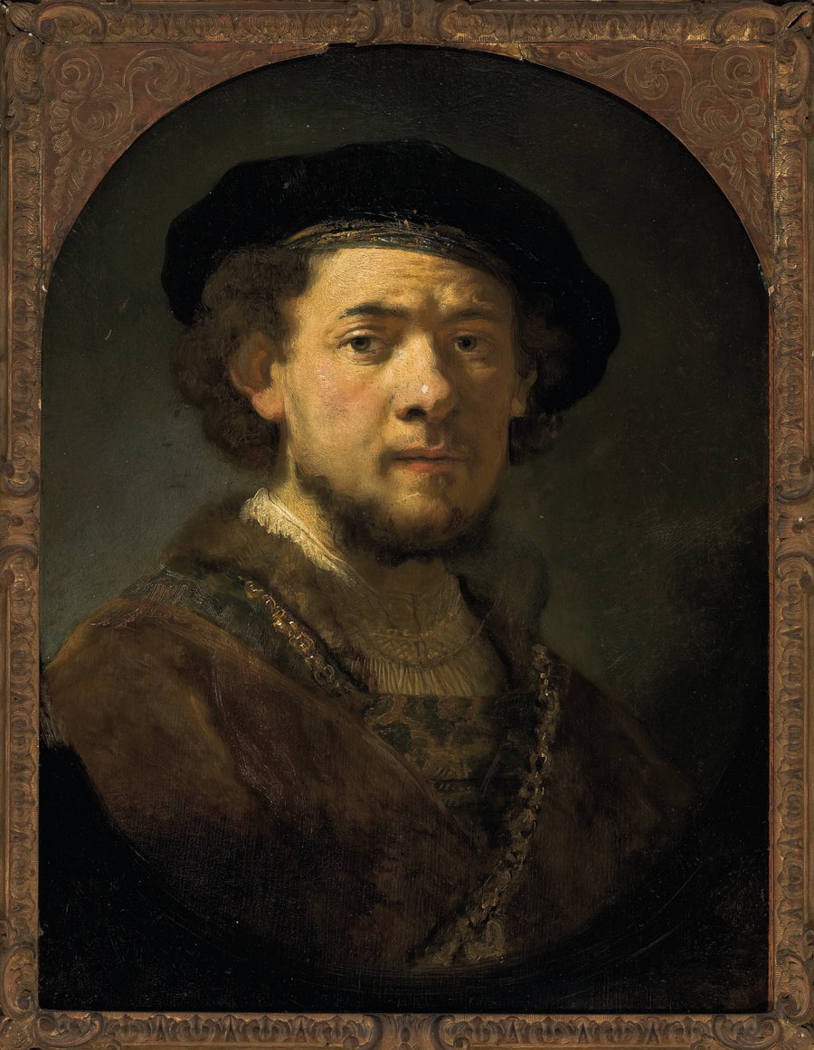 Selbstporträt mit goldener Kette - Rembrandt