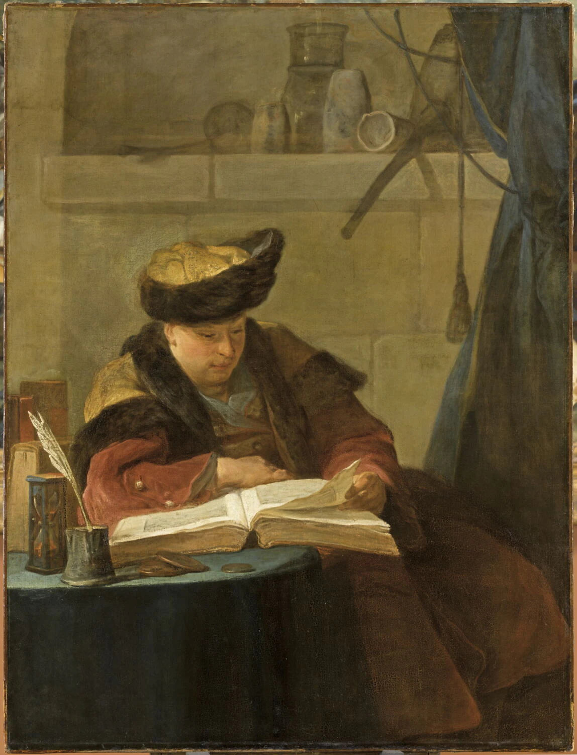 Portrait du peintre Joseph Aved (1702-1766), ami de l'artiste - Jean Baptiste Siméon Chardin