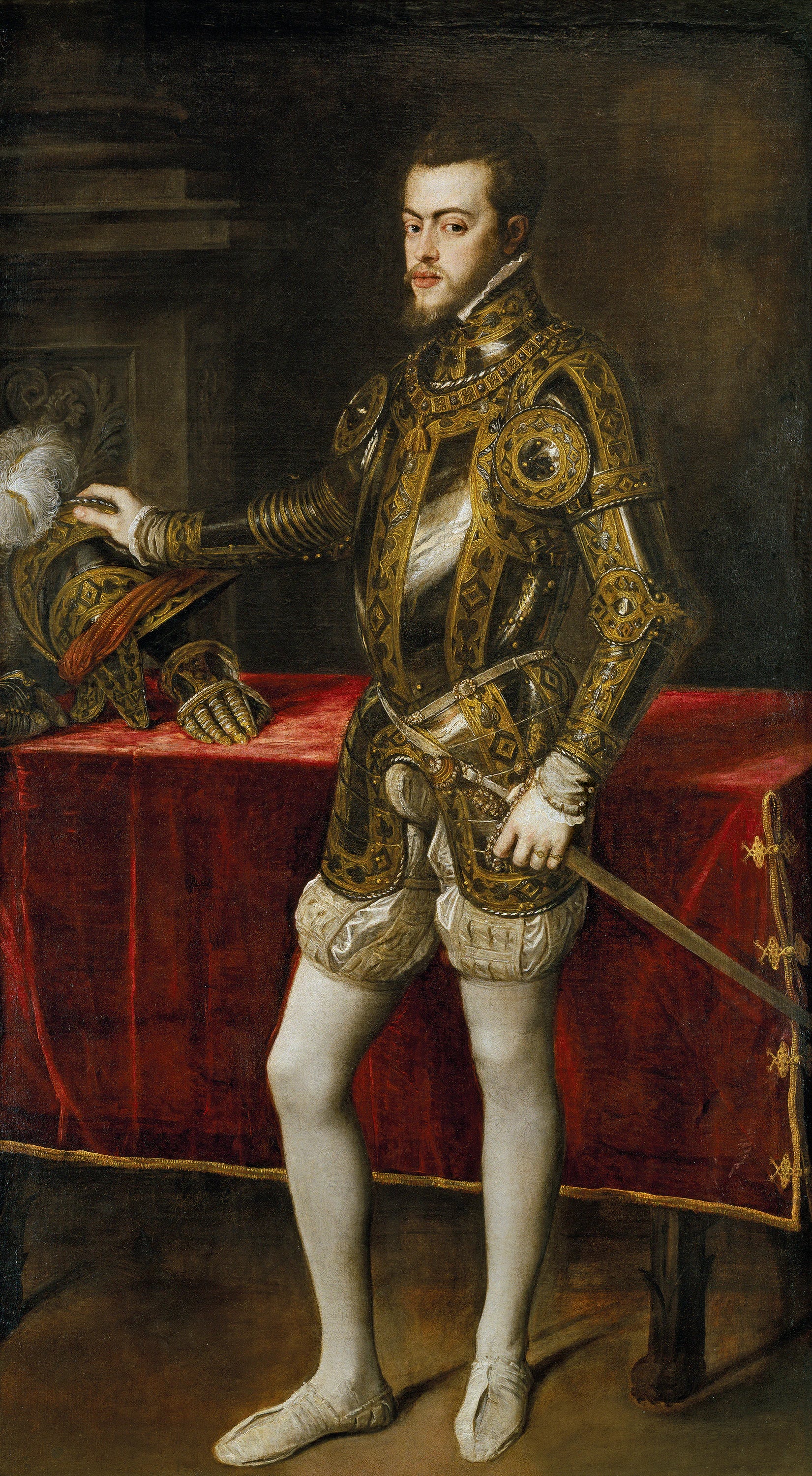 Portrait de Philippe II en armure - Titien