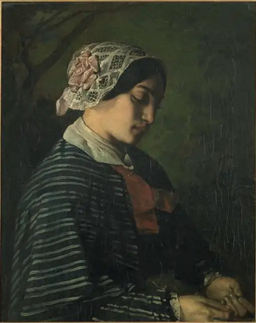 Vermutetes Porträt eines jungen Mädchens aus Ornans - Gustave Courbet