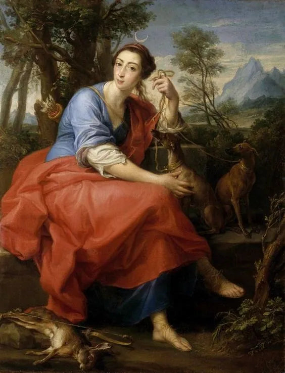 Vermutliches Porträt der Marquise Caterina Gabrielli in der Rolle der Diana - Pompeo Batoni