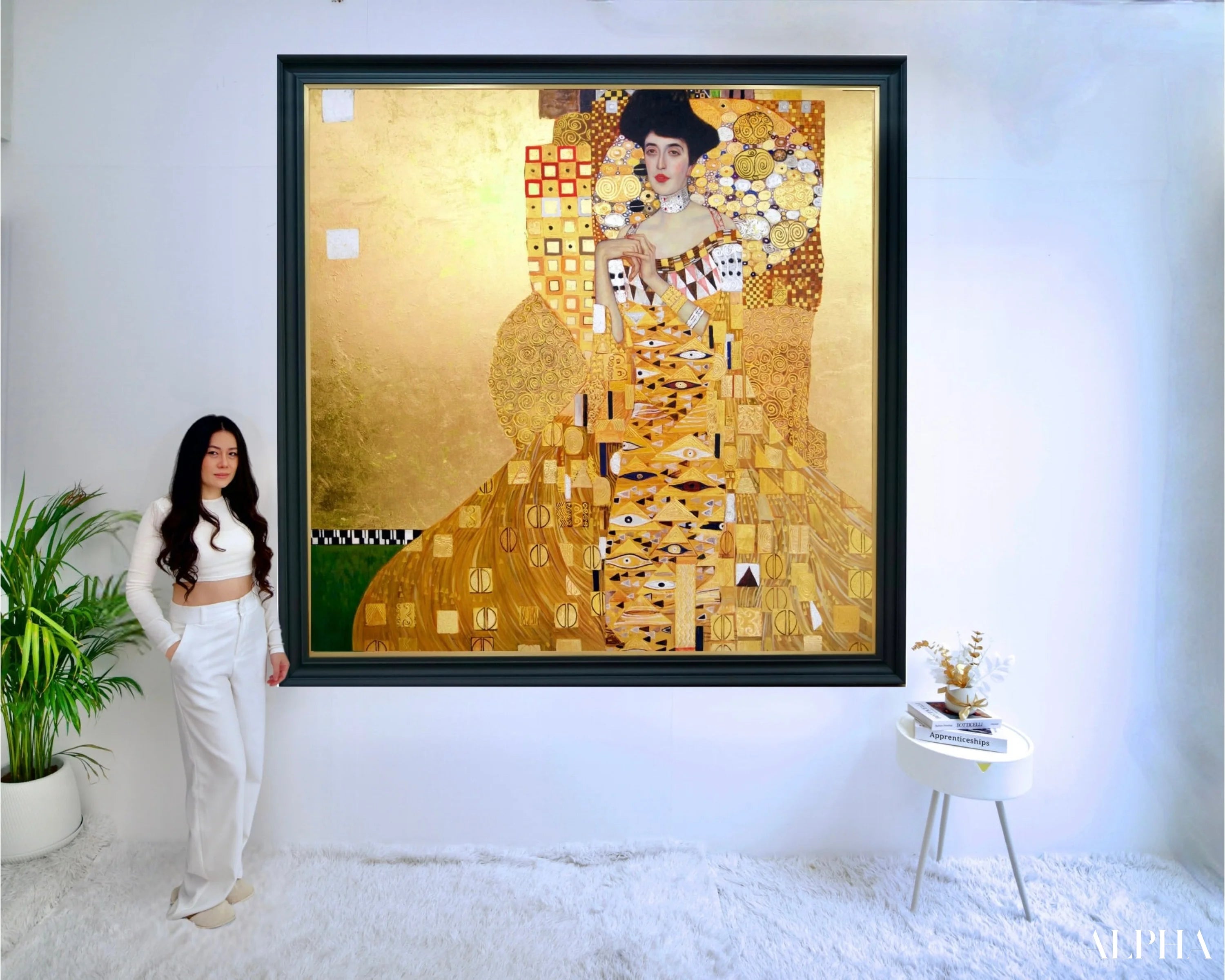 Portrait Réimaginé d’Adele Bloch-Bauer par Master Apollon | 200 x 200 cm Reproductions de tableaux à la peinture à