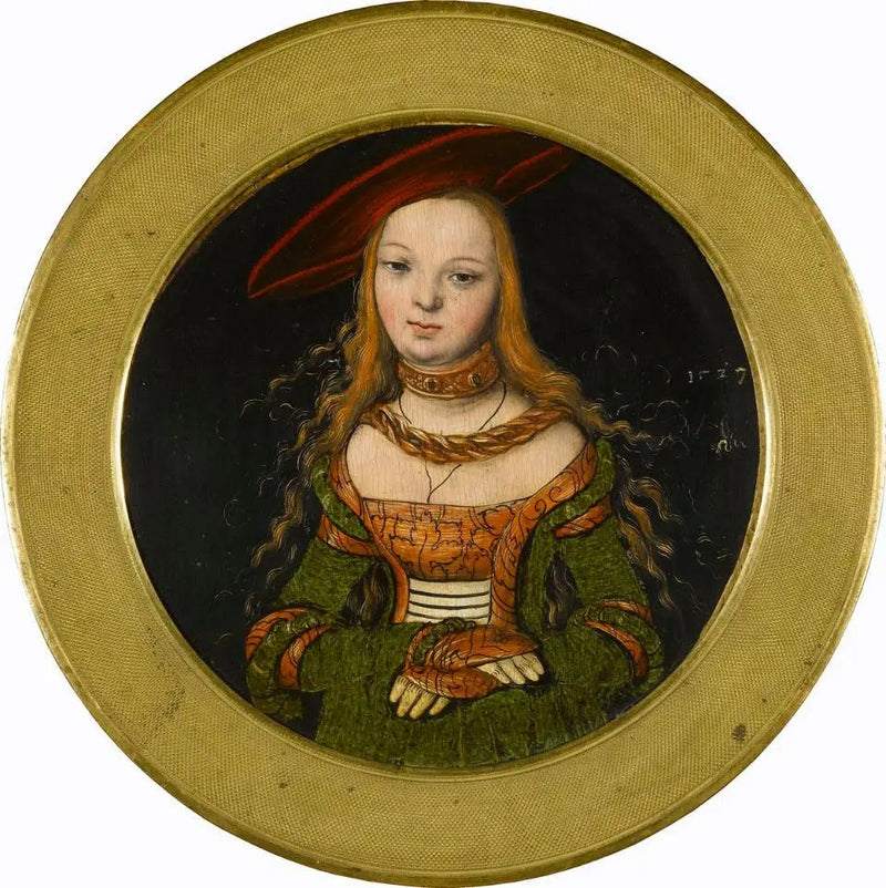 Rundporträt einer jungen Frau - Lucas Cranach der Ältere