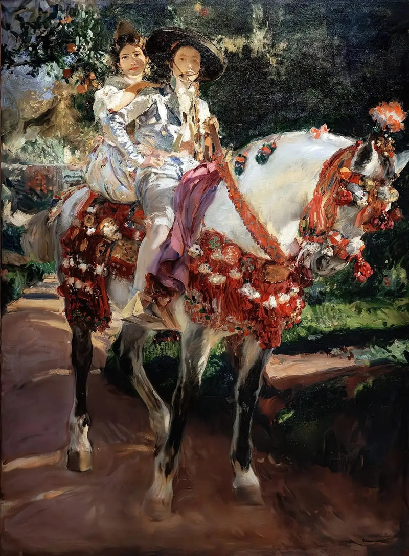 Porträts von Elena und Maria in alten valencianischen Kostümen. - Joaquín Sorolla