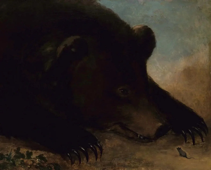 Porträts eines Grizzlybären und einer Maus, lebensgroß - George Catlin