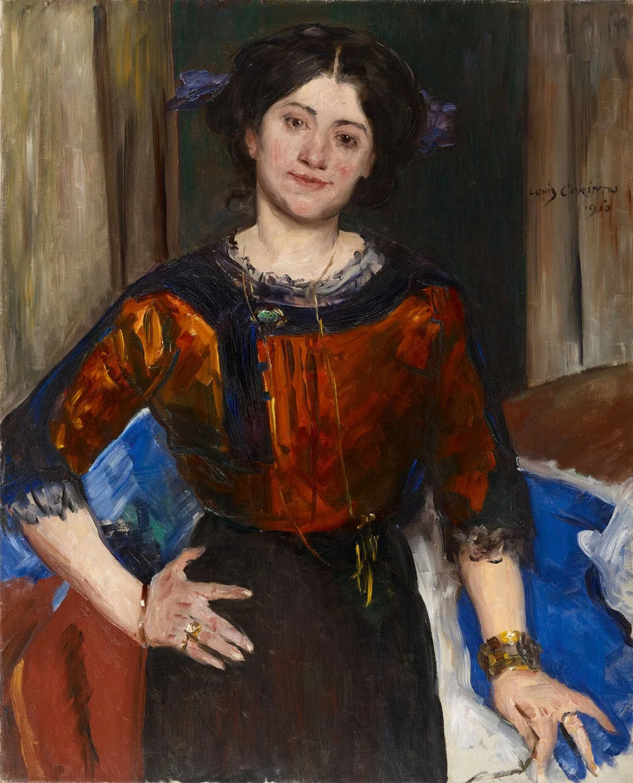 Porträt Charlotte Corinth in brauner Bluse - Lovis Corinth