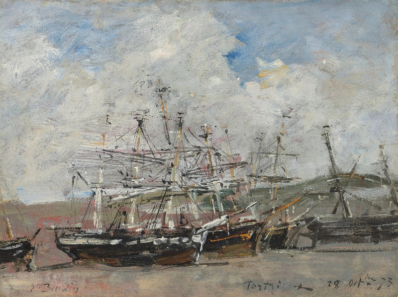 Portrieux. Der Hafen bei Niedrigwasser - Eugène Boudin