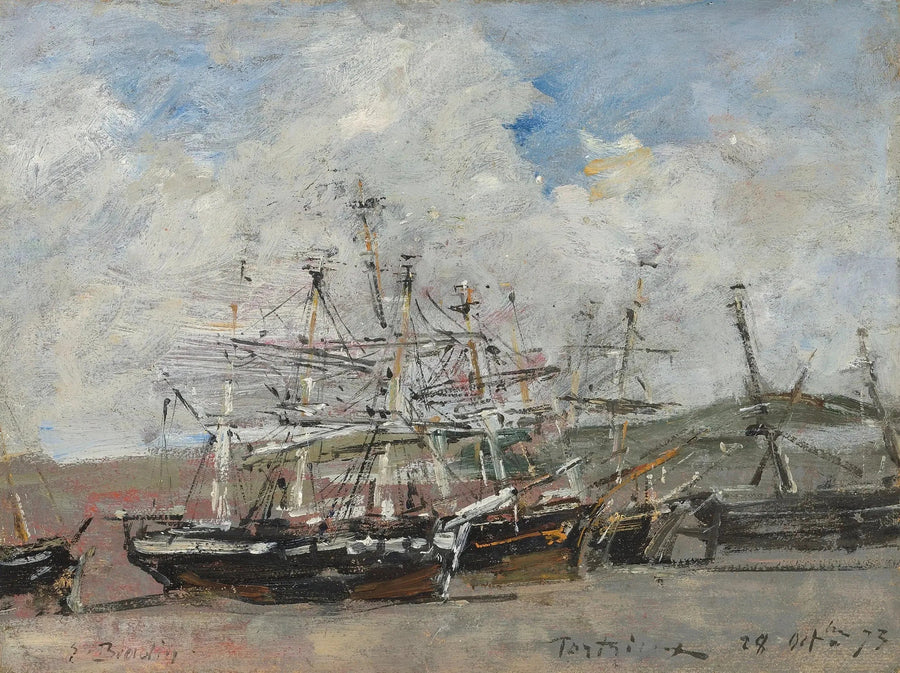 Portrieux. Der Hafen bei Niedrigwasser - Eugène Boudin