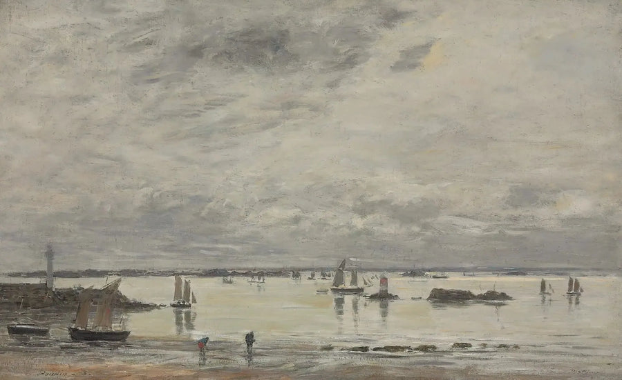 Portrieux, der Hafen bei Niedrigwasser - Eugène Boudin
