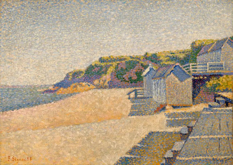 Portrieux, Die Badehütten, Opus 185 (Strand der Gräfin) - Paul Signac