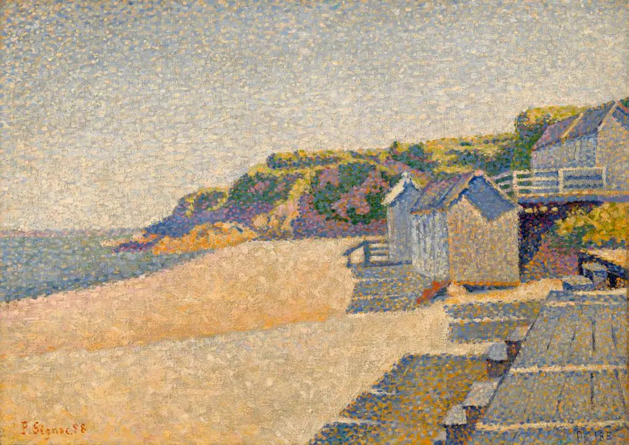 Portrieux, Die Badehütten, Opus 185 (Strand der Gräfin) - Paul Signac