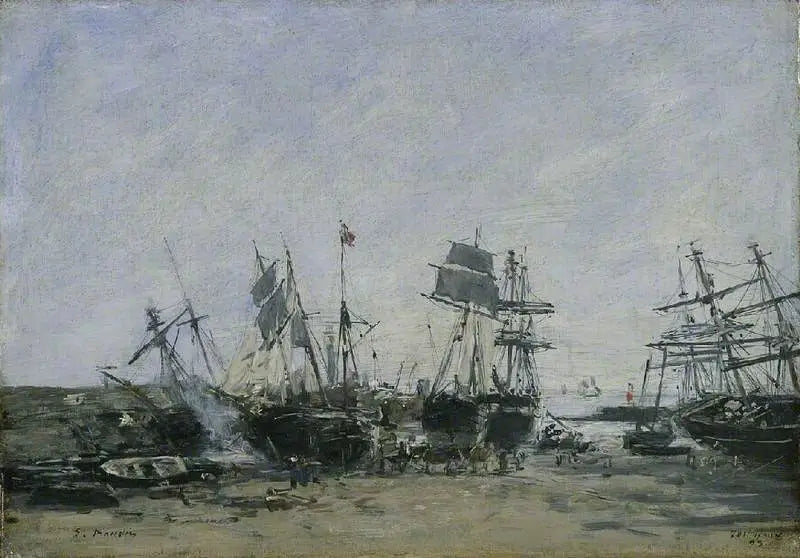 Portrieux, Niedrigwasser - Eugène Boudin