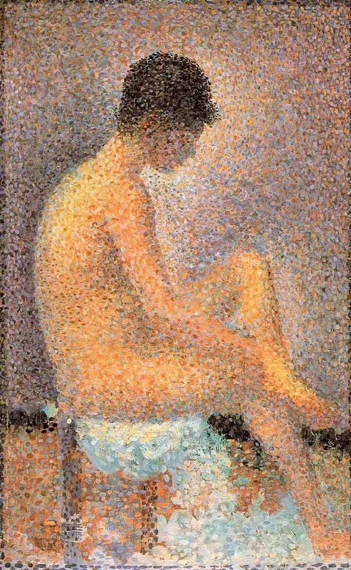 Poseuse assise, de profil - Georges Seurat image 1 copie de tableau peinte à la main