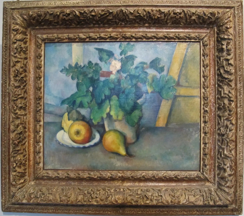 Primel- und Obsttopf - Paul Cézanne