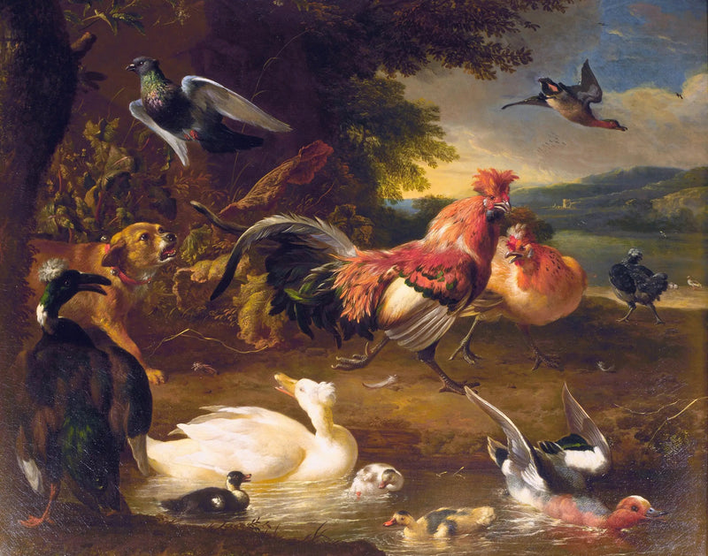Hühner und Enten - Melchior de Hondecoeter