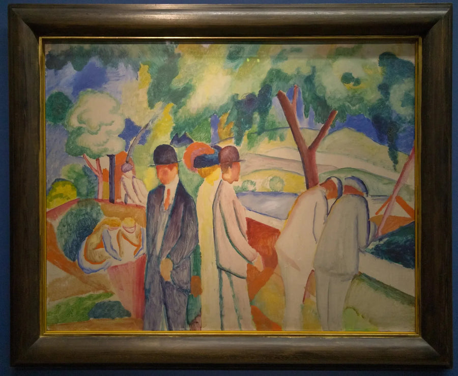 Kinderwagen (Großer leuchtender Kinderwagen) - August Macke