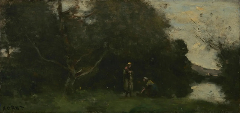 Prairie am Wasserufer - Jean-Baptiste Camille Corot