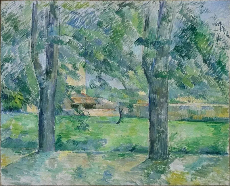 Wiese und Bauernhof des Jas de Bouffan - Paul Cézanne