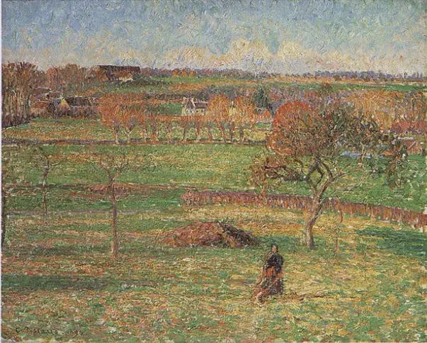 Prärien von Bazincourt, Herbst - Camille Pissarro
