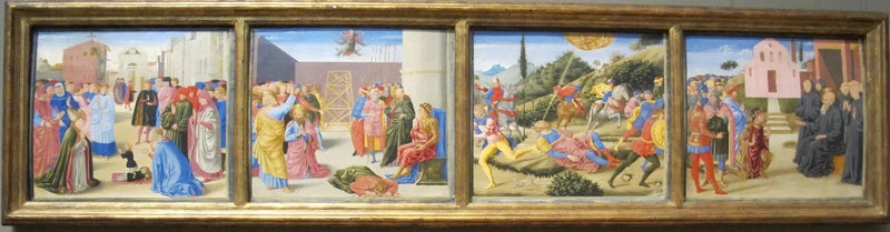 Prädelle mit Szenen aus dem Leben des Heiligen - Benozzo Gozzoli